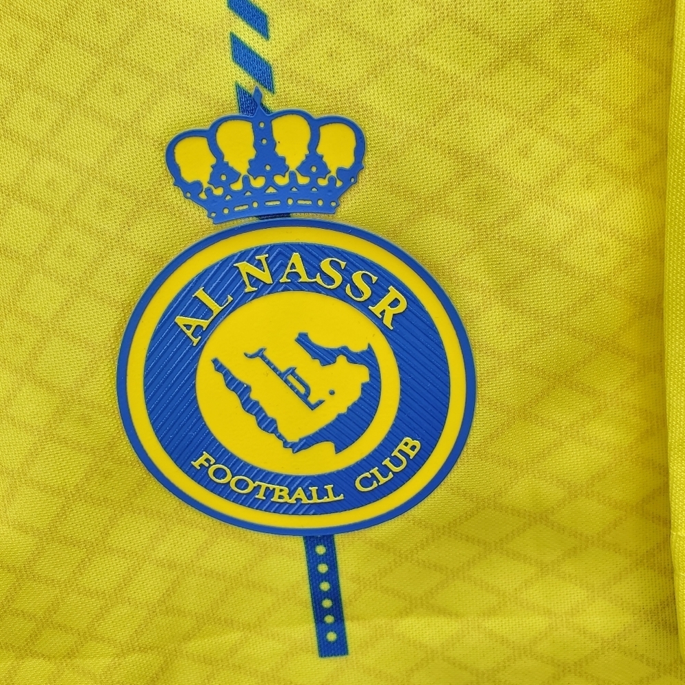 Al Nassr Football Club Jersey Medium Mane KAFD Yellow Mens - Picture 4 of 8